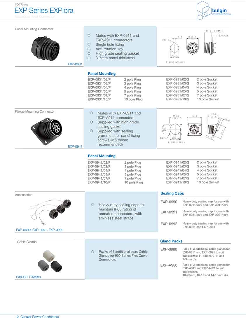 防爆系列連接器EXP-0931規格、尺寸 防爆系列連接器EXP-0931規格、尺寸